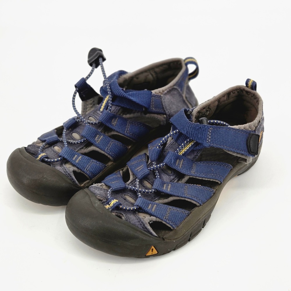 KEEN Big Kids Newport H2 Waterproof Hiking Sandals Blue Gargoyle Size 4 4Y VGUC